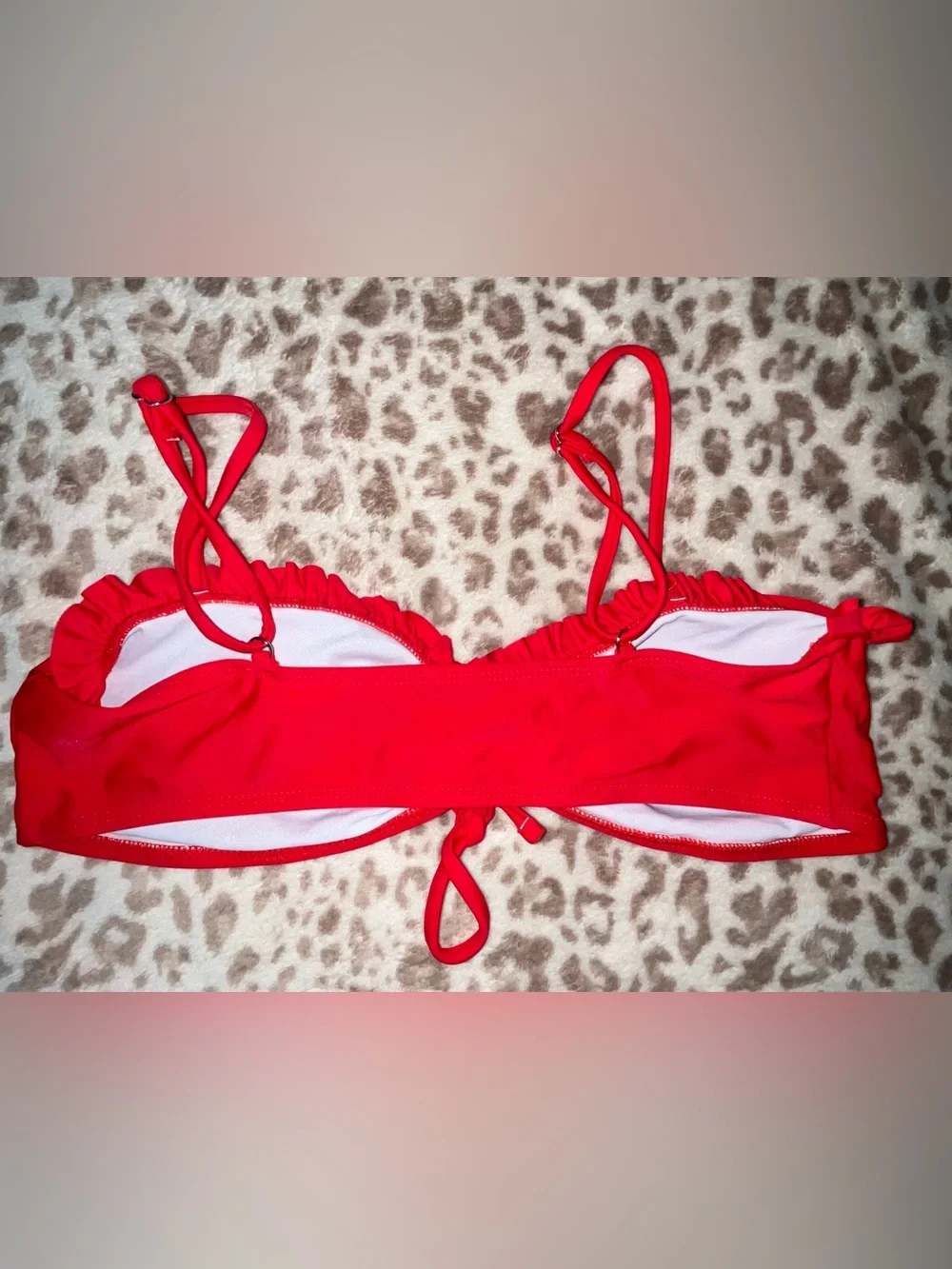Women’s Red Bikini Top - Bright Red Swimwear